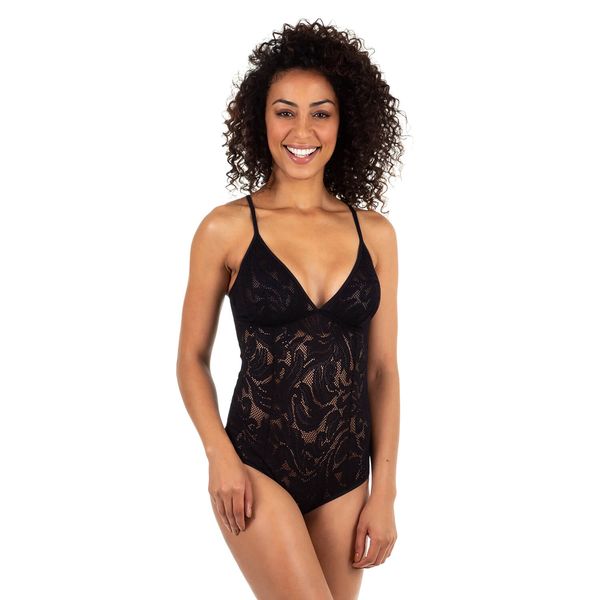 Body Alça Fina Nice Preto Preto - GG