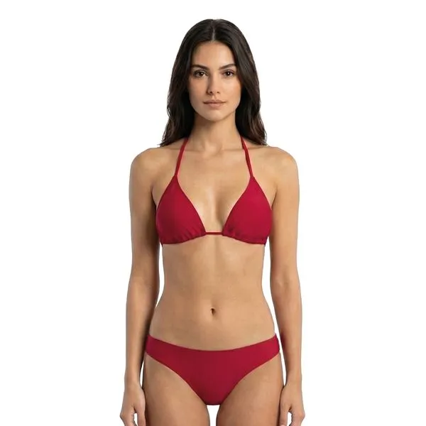 Conjunto de Biquíni Top Cortininha e Calcinha Biquíni Vinho 8457 Vinho 8457 - G