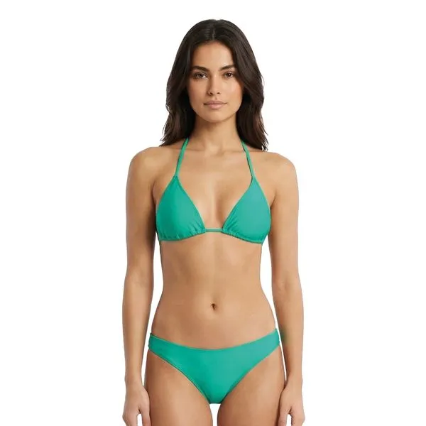 Conjunto de Biquíni Top Cortininha e Calcinha Biquíni Verde 8940 Verde 8940 - P