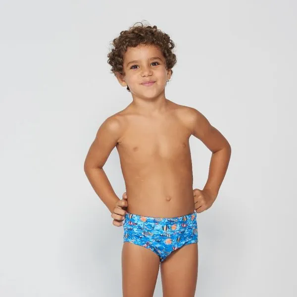 Sunga Slip Infantil Peixe Peixe - 4