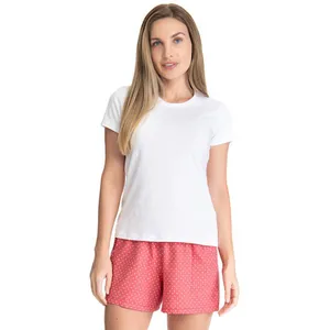 Pijama Curto Short Doll Amsterdã Poá Vermelho Vermelho - G