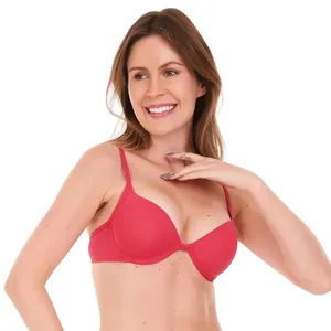 Sutiã Push Up Básico Liso Framboesa Framboesa - 40
