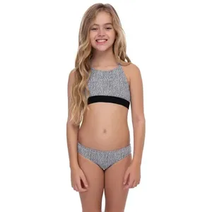 Conjunto de Biquíni Cropped Frente Única Infantil Stripe Stripe - 6