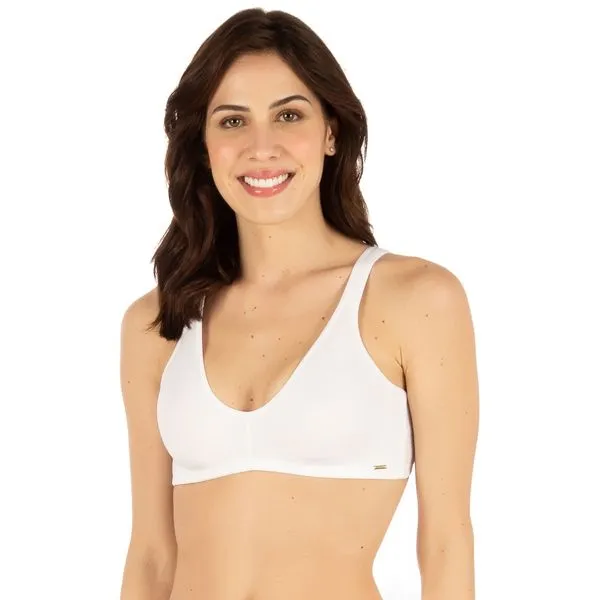 Sutiã Sustentação Plus Power Liso Branco Branco - 52