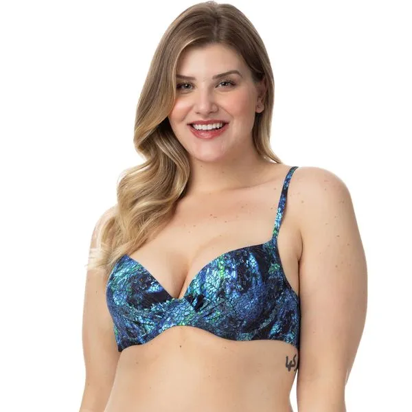 Top Praia Com Bojo Conchas Mar de Cores Mar de Cores - 50
