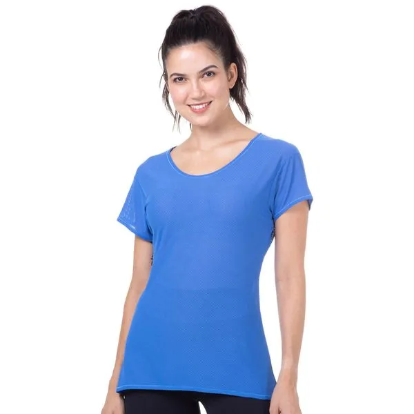 Camiseta Baby Look Azul Azul - M