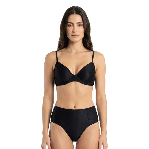Conjunto de Biquíni Top Aro e Calcinha Lateral Dupla Plus Preto Surface Preto Surface - GG