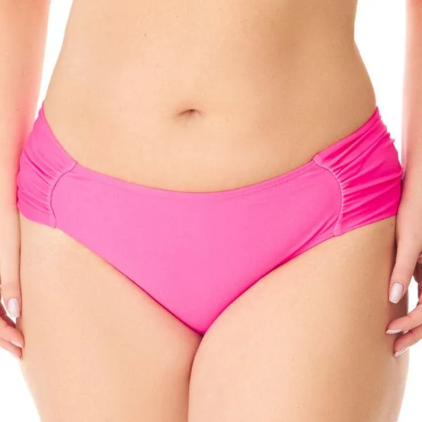 Calcinha Lateral Franzida Essence Pink Pink - P