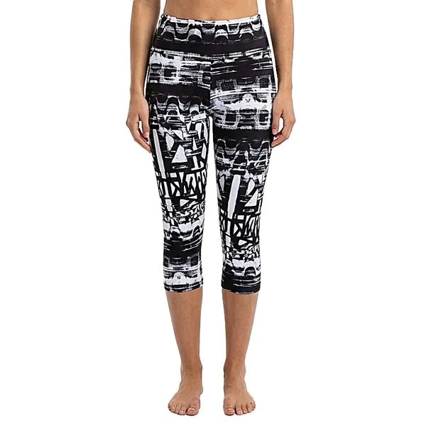 Legging Fitness Estampada Preto / Branco Preto / Branco - M
