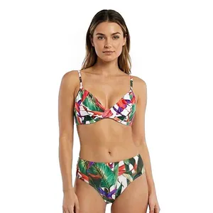 Conjunto de Biquíni Top Com Aro e Calcinha Lateral Dupla Tropical Tropical - G