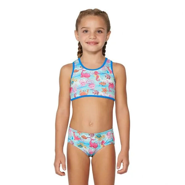 Conjunto de Biquíni Infantil Cropped Peixe Peixe - 4