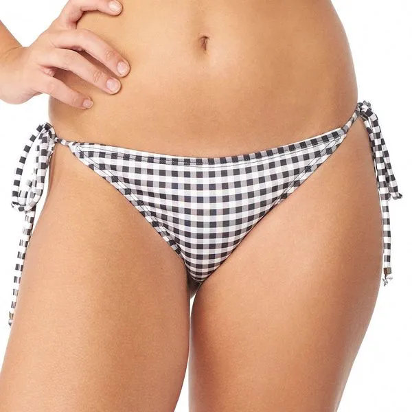 Calcinha Praia String Vichy Preto Vichy Preto - G