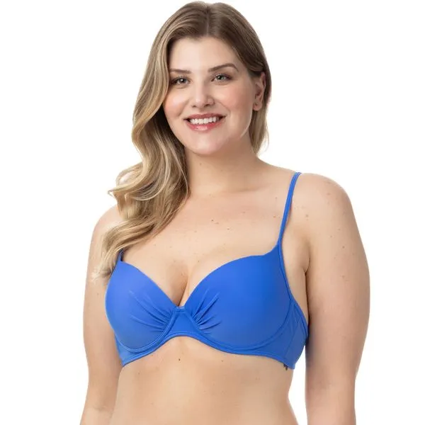 Top Praia Com Bojo Azul Azul - 44