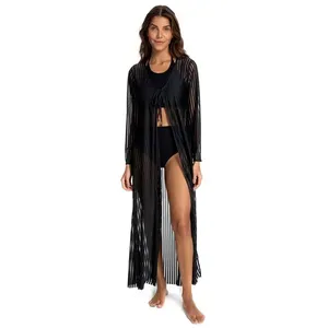 Saída de Praia Marcyn Beach Chic Preto Preto - G