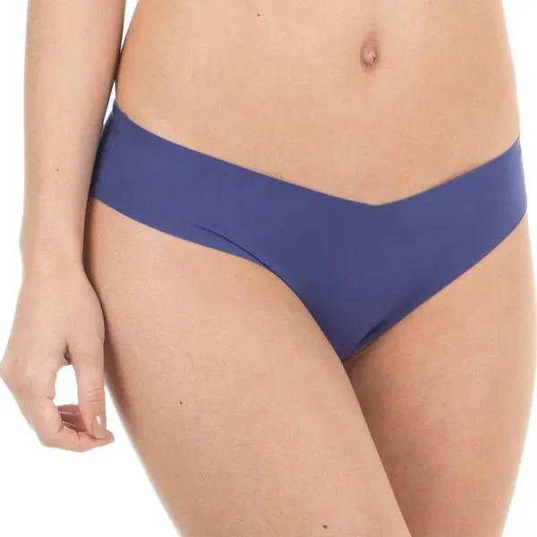 Calcinha Biquíni Sem Costura Make Azul Azul - G