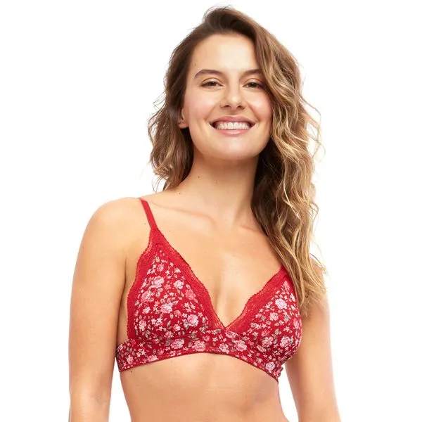 Sutiã Top em Tule Milão Vermelho Vermelho - 44