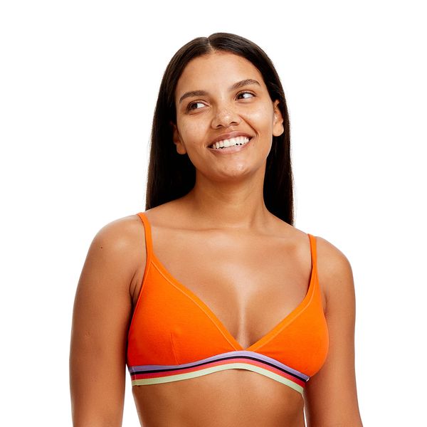 Top Triângulo Pop Laranja Laranja - M
