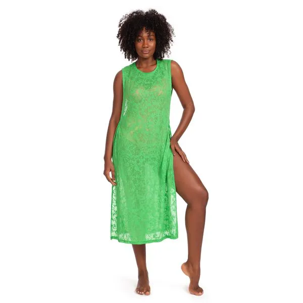 Saída de Praia Vestido Trancoso Verde Verde - GG