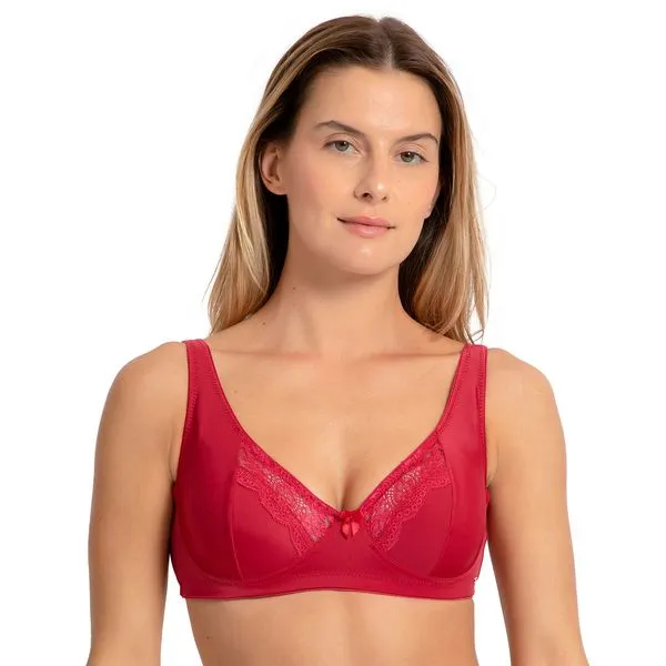 Sutiã Sustentação Plus Power Renda Cereja Cereja - 46