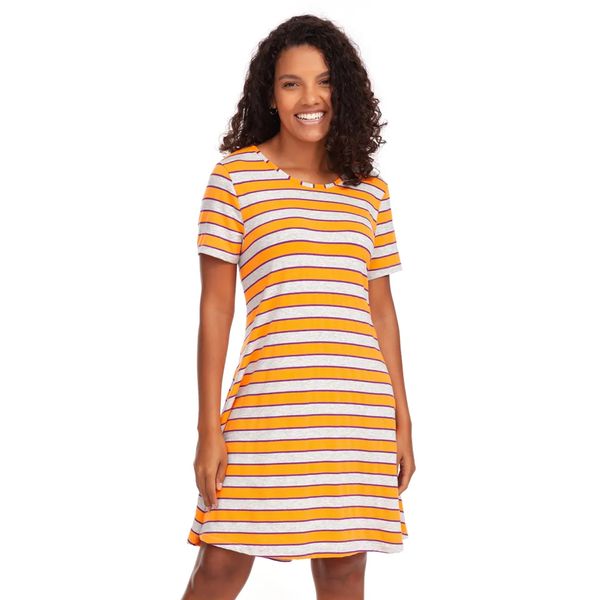 Camisola Curta Homewear Listra Laranja Listra Laranja - GG