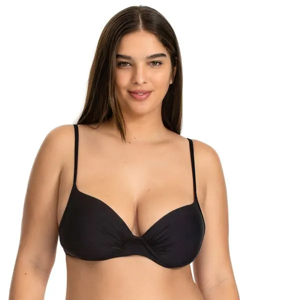 Top Biquíni Com Bojo Essence Preto Preto - 50