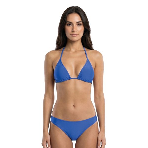 Conjunto de Biquíni Top Cortininha e Calcinha Biquíni Azul 6680 Azul 6680 - G