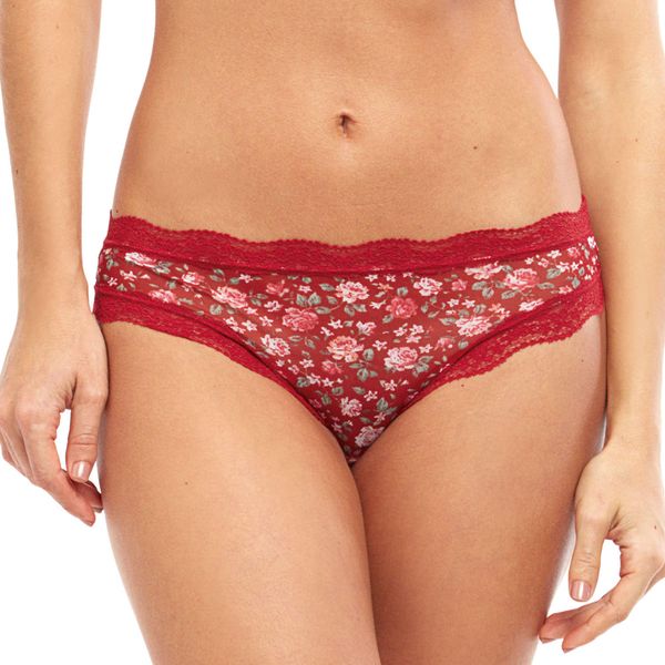 Calcinha Biquíni em Tule Milão Vermelho Vermelho - M