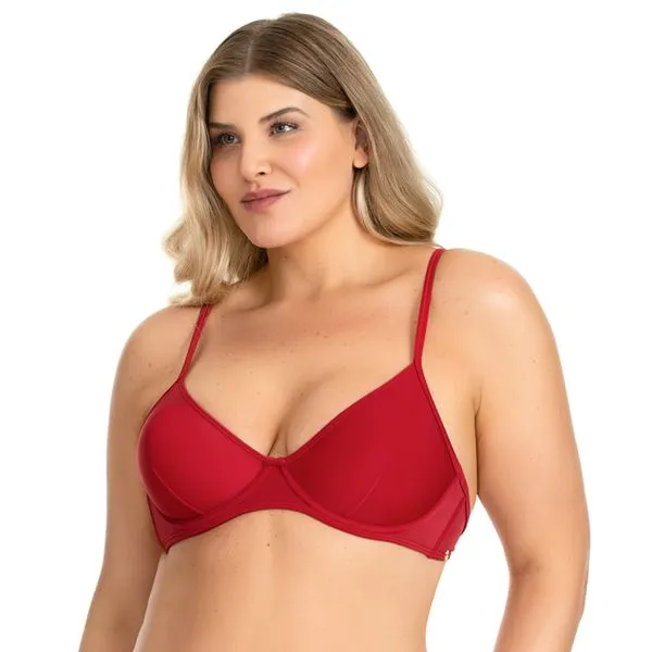 Top Biquíni Plus Com Aro Essence Vermelho Vermelho - 48