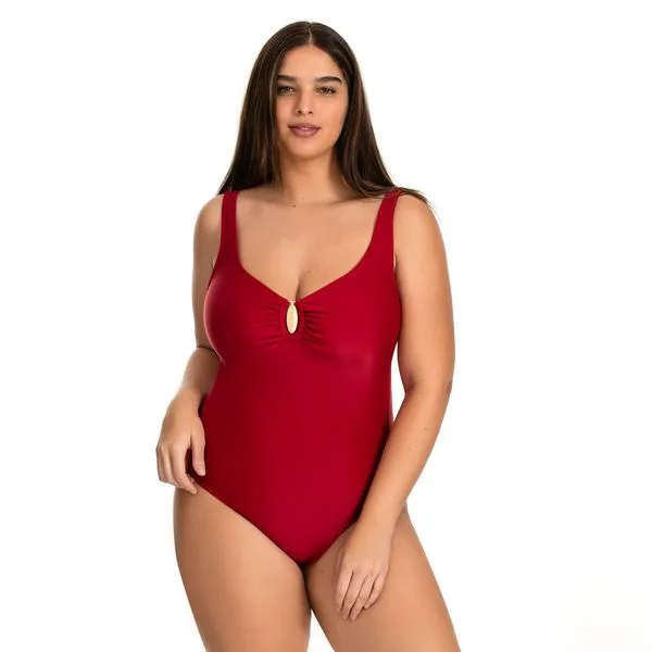 Maiô Tradicional Fivela Control Essence Vermelho Vermelho - 52