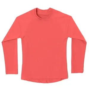 Camiseta Uv Manga Longa Infantil Coral Coral - 12