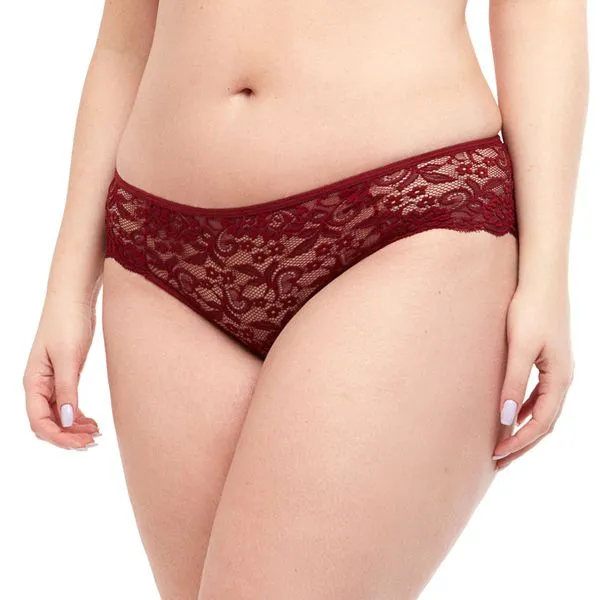Calcinha Biquíni Renda Ibiza Bordo Bordo - GG