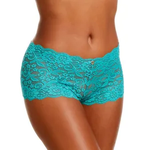 Calcinha Caleçon Rendado Meu Desejo Verde Verde - GG