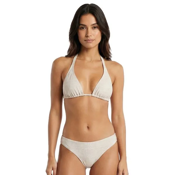Conjunto de Biquíni Top Cortinão e Calcinha Biquinão Bege Bege - G