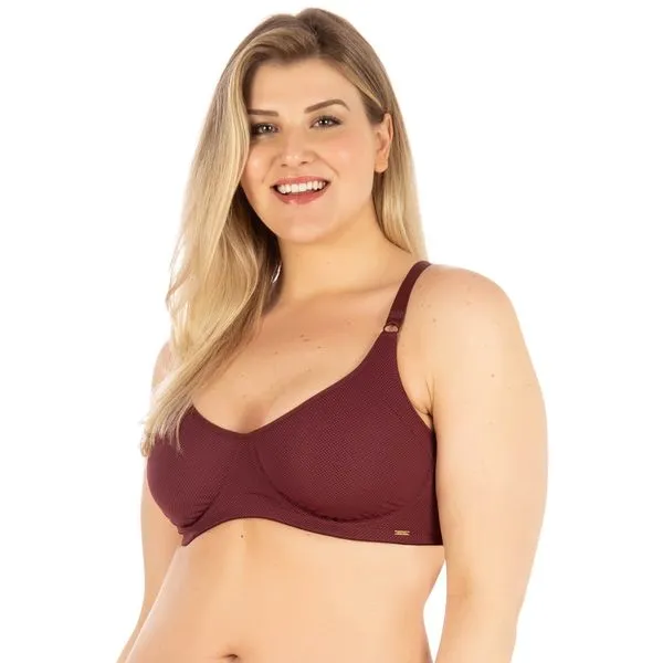 Sutiã Com Aro Plus Dry Air Marsala Marsala - 50