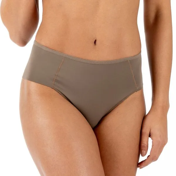 Calcinha Alta Lateral Dupla Básico Liso Brownie Brownie - P