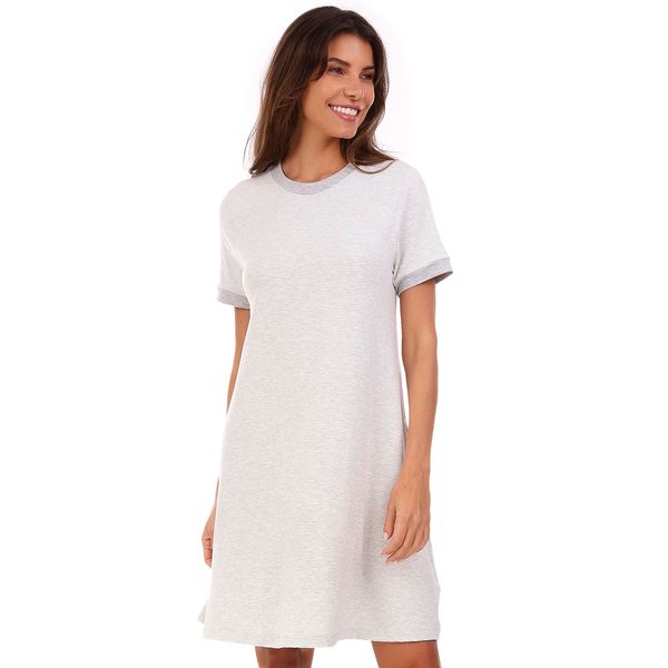 Camisola Curta Cinza Listrado Cinza Listrado - M