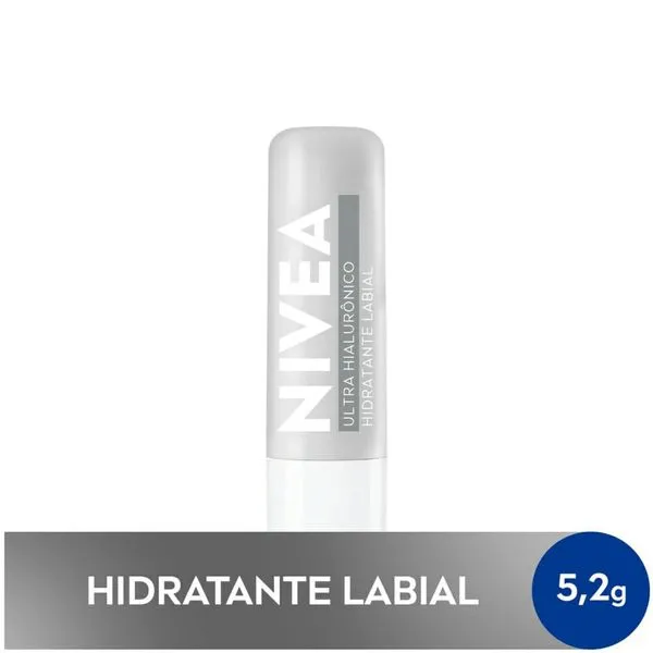 Kit com 2 Unidades de Hidratante Labial Nivea Ultra Hialurônico 5,2g