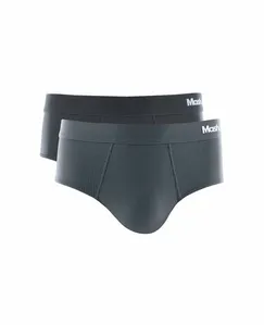 Kit 2 Cuecas Slip Microfibra Cinza Chumbo P