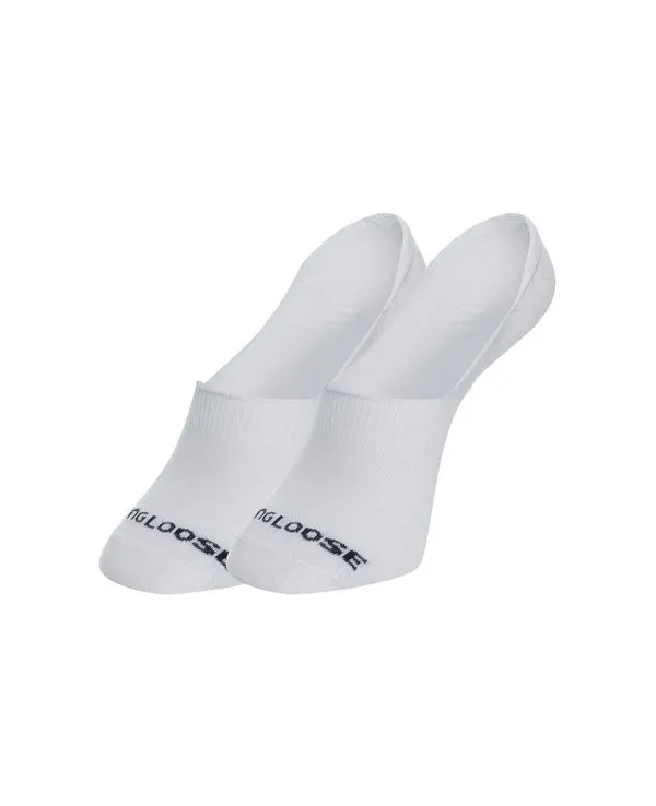 Kit 2 Pares Meia Casual Super Invisível Hang Loose Branco 34-38