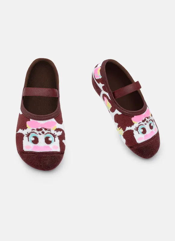 Meia Sapatilha Antiderrapante Menina Vaca Summer 28 A 33