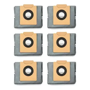 Kit com 6 Sacos de Pó de Alta Capacidade Compatíveis com Eufy X10 Pro Omni | para Base de Autoesvaziamento
