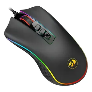 Mouse Gamer M711 Cobra Chroma Redragon V2 Com fio Para Jogos 12.400 DPI Com Led RGB Preto