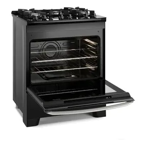Fogão 5 Bocas Electrolux Preto Efficient Mesa de Vidro PerfectCook e Grades de Ferro (FE5GB) Bivolt