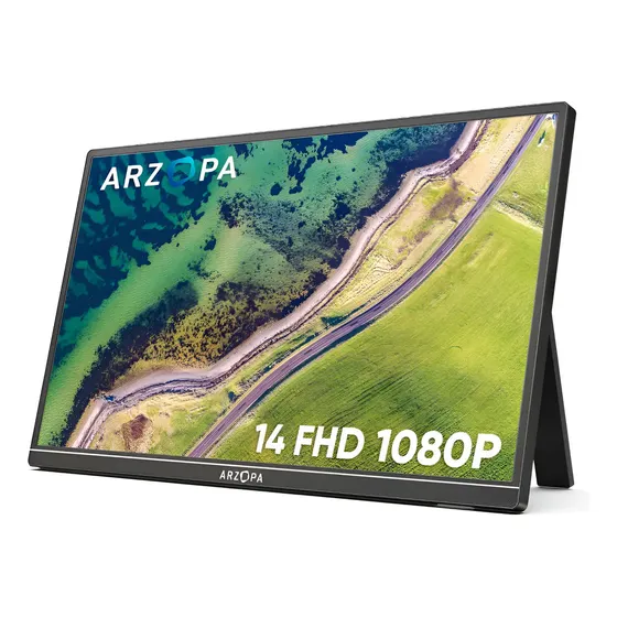Monitor Portátil Arzopa 14.0 Ultrafino Fhd Ips 60hz Hdmi - Preto