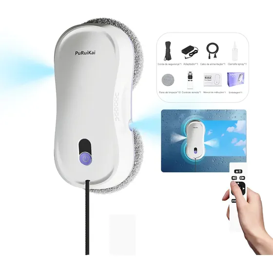 Robô Inteligente Limpa Vidro Puruikai Bivolt | Frete Grátis