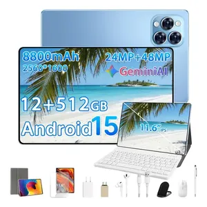 Tablet Hancdon Pro12 Gemini AI Tablets Android 15 12gb Ram 512gb Rom 8800mAh 5g Tablet Pab Wifi Tablet pad, Tablet 2 Em 1 De 11.6'' Pad 2560 Px X 1600 Px Hd Tela Selfie 24mp Com Caneta Stylus Cor Azul