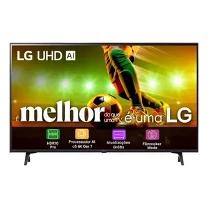 Smart TV LG 55" 4K Ultra HD UT80 Processador A5 Ger7 AI Alexa/Chromecast integrado com Entrada HDMI e USB - 55UT8050PSA