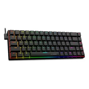 Teclado mecânico 60% Rgb, teclado profissional para jogos, preto-marrom, teclado, idioma: inglês, EUA