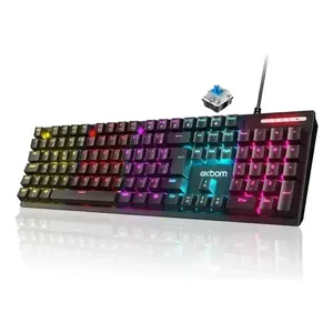 Teclado Mecânico Gamer Hypefull G500 Rgb Hot Swap Switch Azul Abnt2 Full Size Para Pc E Consoles