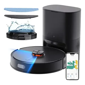 Robô Aspirador LYDSTO R1 Edge 10000Pa, Robô de Limpeza com Função Passa Pano e Estação Autolimpante 3 em 1, Mapeamento LDS 360°